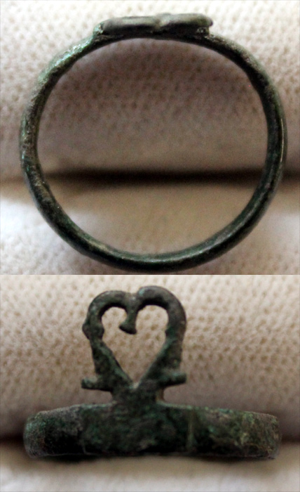 Ring, Medieval, Heart-shaped, Size 5